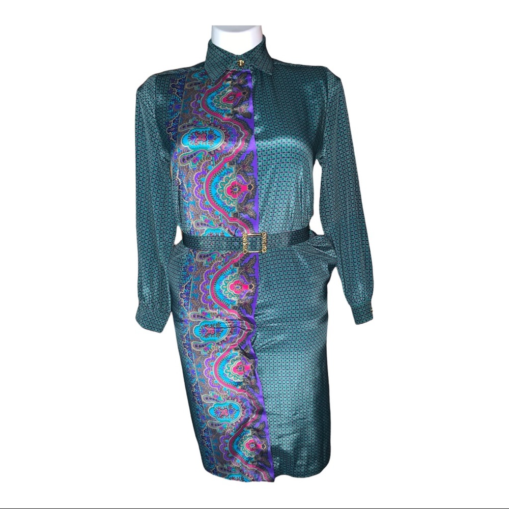 SCHRADER PETITE FLORAL PRINT DRESS
